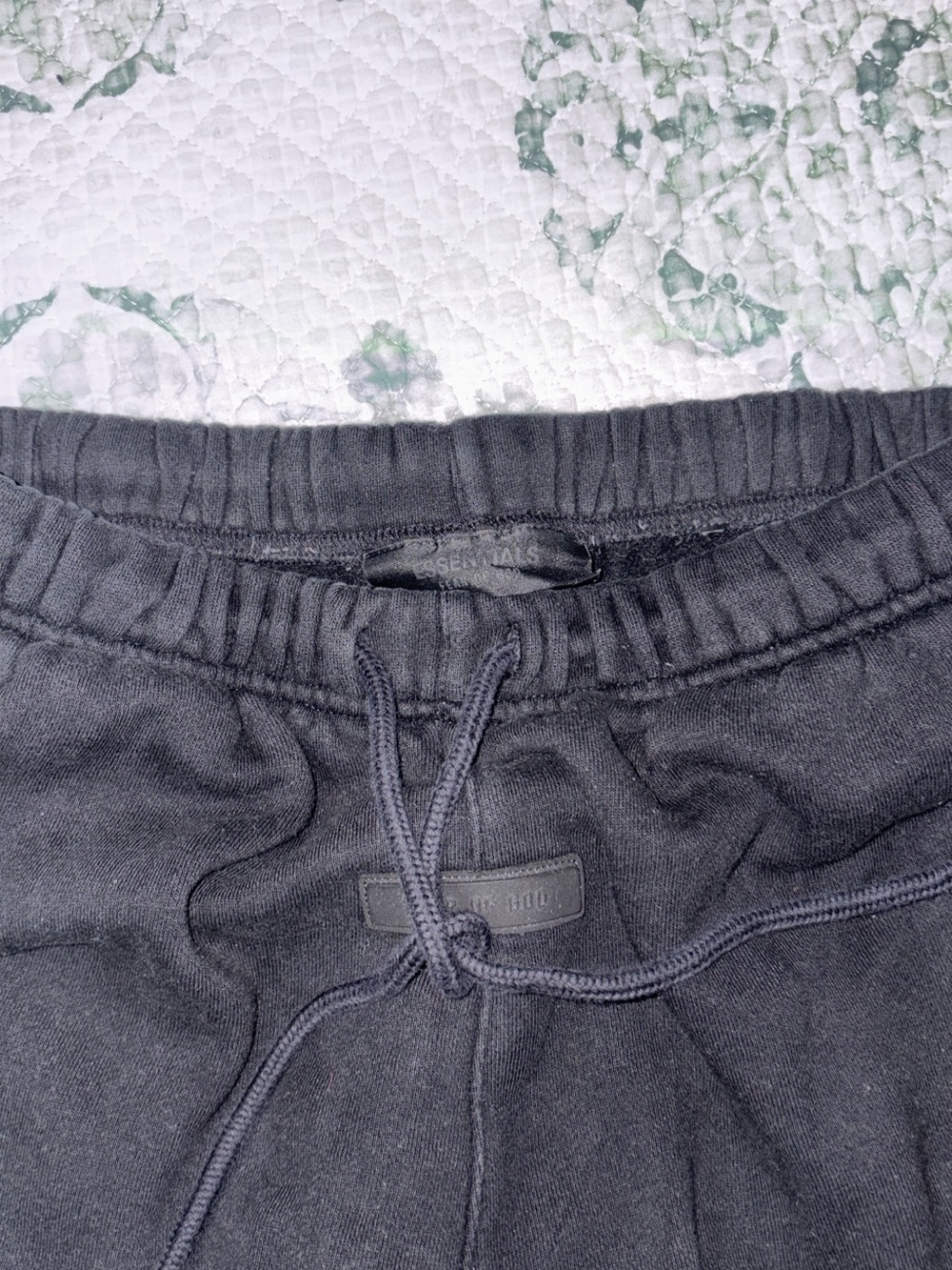 Essentials Black Drawstring Joggers
